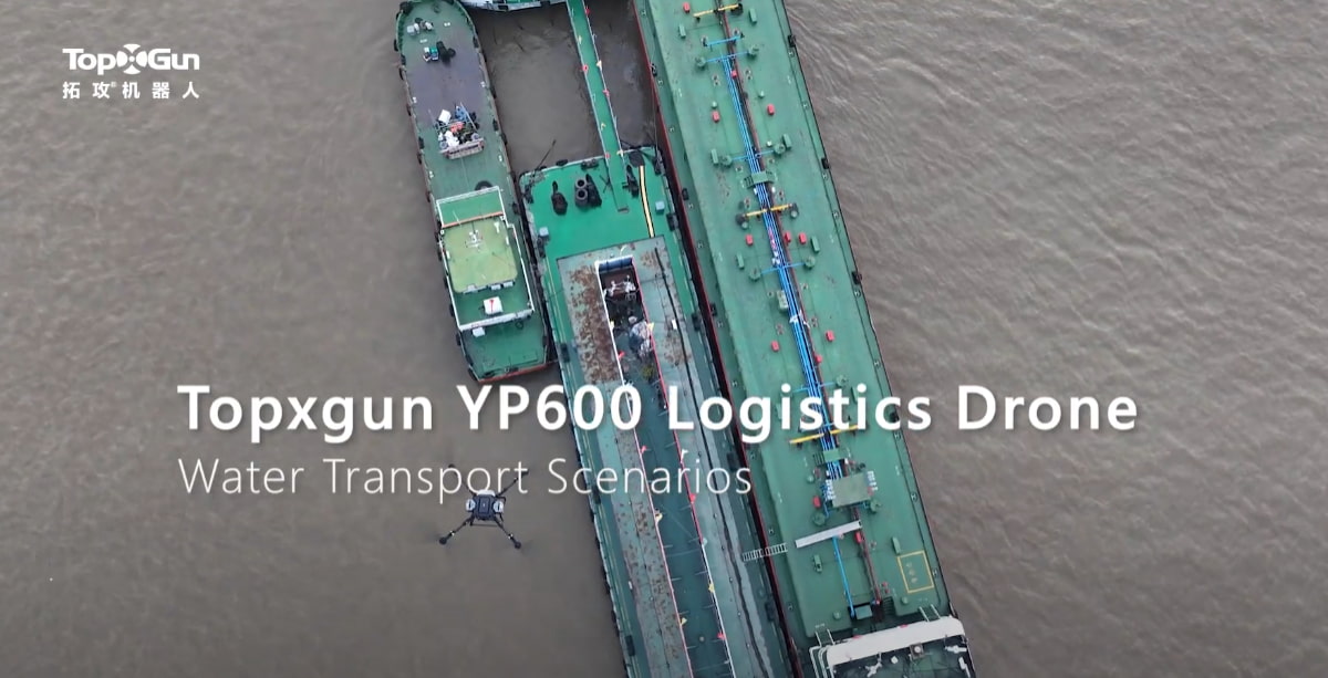 Topxgun YP600 Transportation Drone - Over Water Delivery Application
